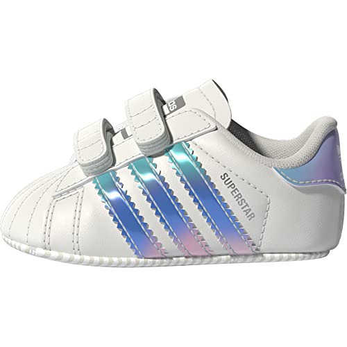 adidas Originals unisex baby Superstar Sneaker, White/White/Core Black, 1 Infant US