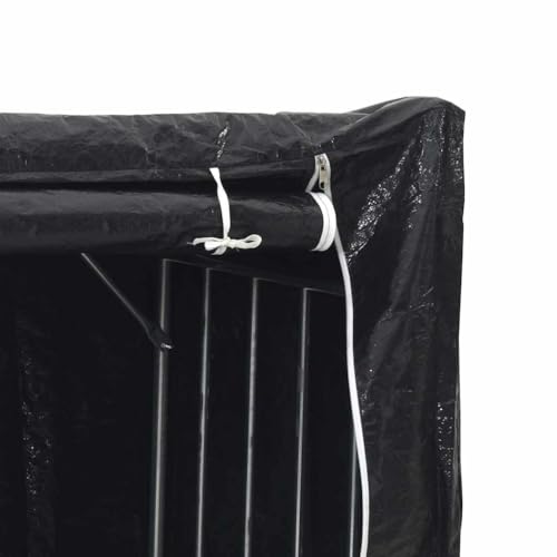 Étagère à bûches 100cm en acier galvanisé avec bâche de protection jardin - 8
