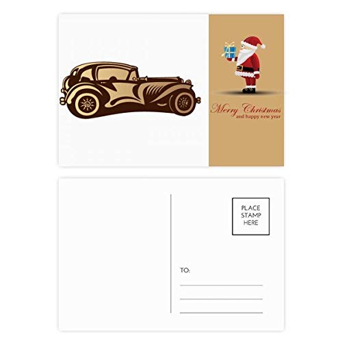 Lot de 20 cartes postales Noël marron classiques pour envoyer vos vœux rapidement sans enveloppe