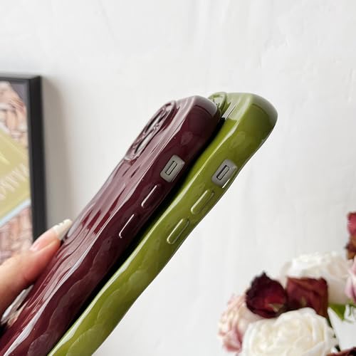 Coque Caseative iPhone 14 rouge silicone vagues haut de gamme - 5