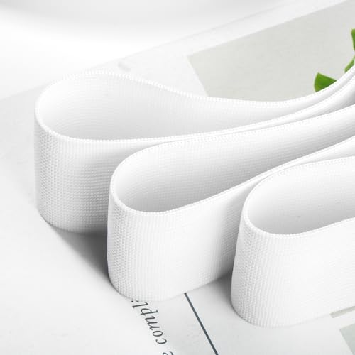 Bande élastique de 5 cm pour couture de haute densité blanche