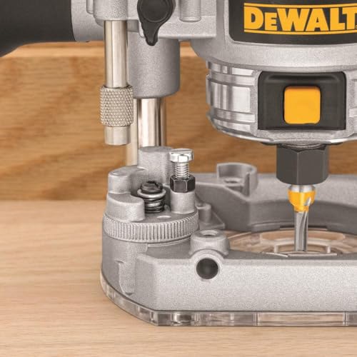 Router with Variable Speed Control DEWALT DWP611PK 1.25 HP Max LED Torque Variable Speed Compact Router Combo Kit