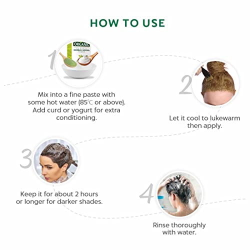 INDUS VALLEY Bio Organic Herbal Henna Powder (200g + 50g=250g) - Green