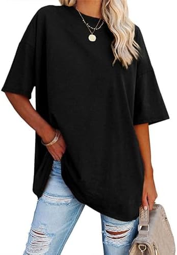 luwita Oversized T Shirts for Women Loose Fit Crewneck Short Sleeve Tops Summer Casual Blouse Y2K 2025 Basic Tees luwita Oversized T Shirts for Women Loose Fit Crewneck Short Sleeve Tops Summer Casual Blouse Y2K 2025 Basic Tees