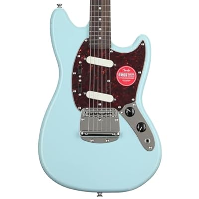 Squier Classic Vibe 60s Mustang Electric Guitar, Sonic Blue, Laurel Fingerboard
