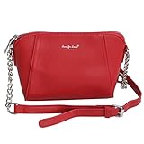 Jennifer Jones - kleine -Damen Handtasche Umhängetasche Abendtasche Ausgehtasche Schultertasche Clutch (Rot) - präsentiert von ZMOKA®