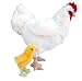 ADORE 12" Standing Pearl the Hen Chicken with Baby Chick Plush Stuffed Animal Toy