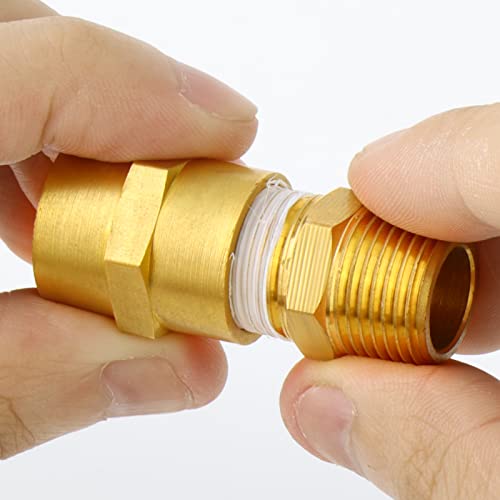 ChillWaves Brass Pipe Fitting, Hex Coupling 1" NPT Female x 1" NPT Female Thread Adapter(3-PACK) by ChillWaves - Image 5