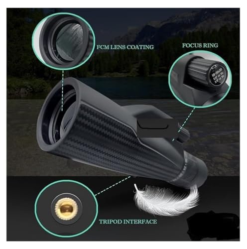 Image of CRULAC Monocular Telescope, 10-30x50 HD High Power, Waterproof Zoom Monocular with Smartphone Adapter, Tripod for Bird Watching, Hiking, Travelling