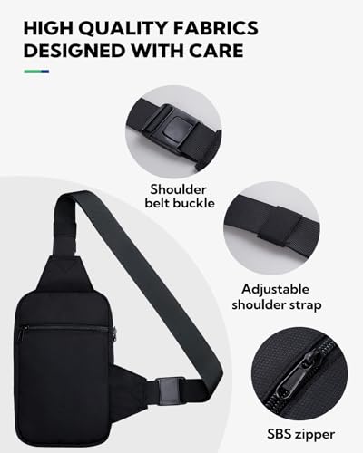 image for WATERFLY Mini Sling Crossbody Bag: Dual Pocket Small Shoulder Bag Ligh