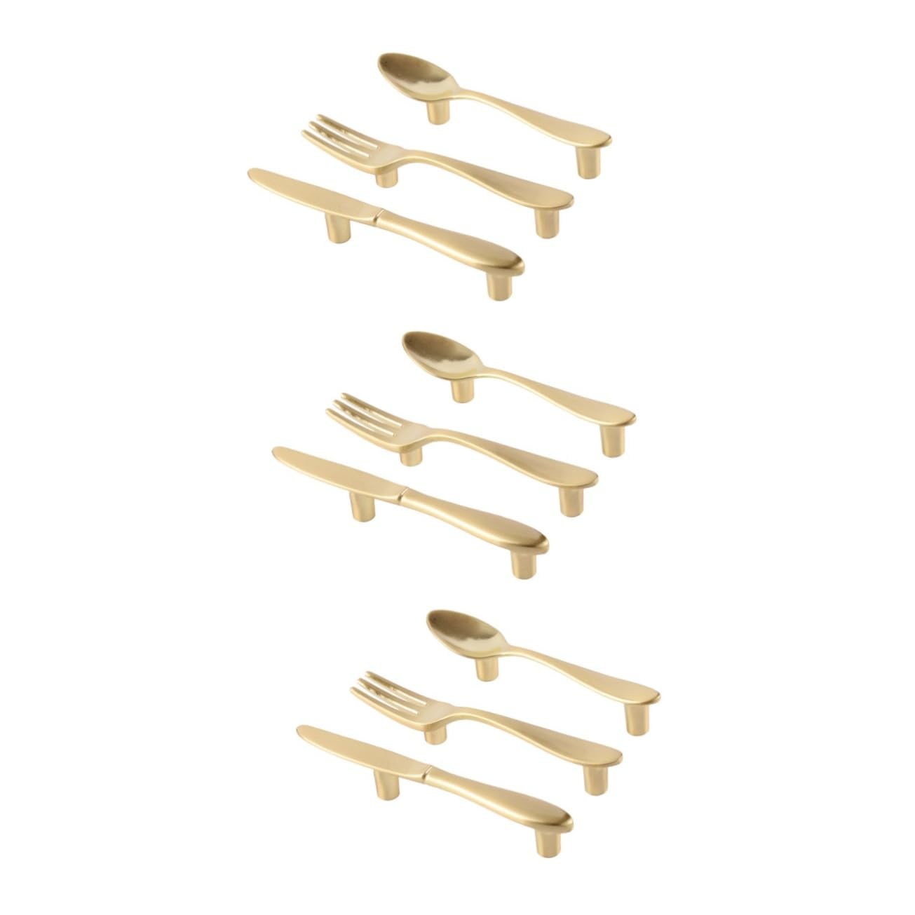 Poignées de meuble en forme de couteau fourchette cuillère Mipcase 9 pièces