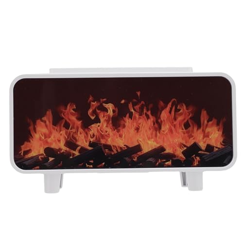 Diffuseur d'huiles essentielles avec effet de feu coloré design blanc