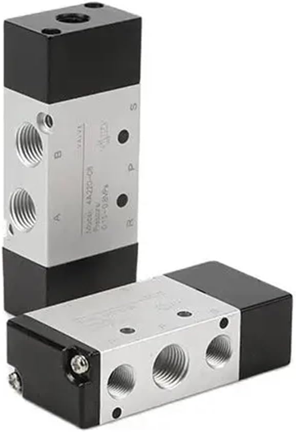 4A Series Solenoid Valve Air Control Three-Position Five-Way 4A110 120 130 210 220 230 310 320 330 410 420 430-06 08 10 15(4A410-15)