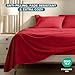 Bare Home Super Soft Fleece Sheet Set - King Size - Extra Plush Polar Fleece, No-Pilling Bed Sheets - All Season Cozy Warmth (King, Red)