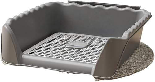 CokBlu 洗える便利な特大フェンス付き犬用トイレ つぶれ防止・こぼれ防止 セパレートデザインで尿パッド交換簡単 排水口付き・足元サラサラ