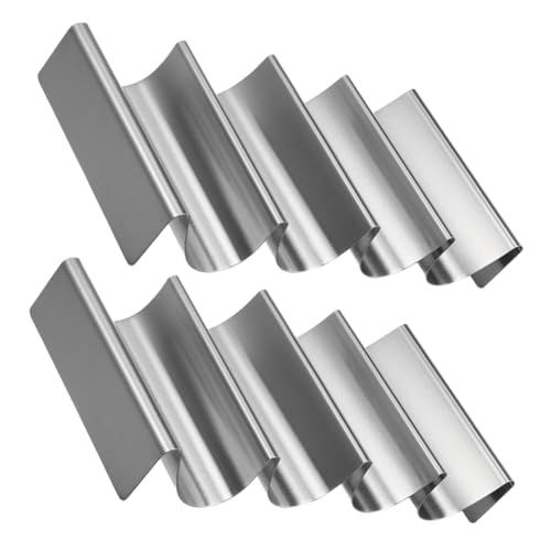 BEBEMOKO 2pcs Stainless Steel Taco Holder Stand Racks for Tacos and Tortillas Dishwasher and Oven for Commercial Kitchens and Home Gatherings