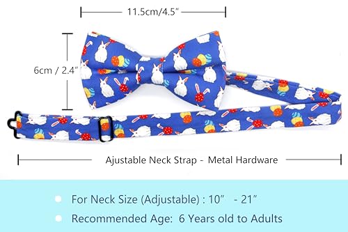 Image of OCIA Cute Pattern Pre-tied Bow Tie Adjustable Bowties for Adult & Children