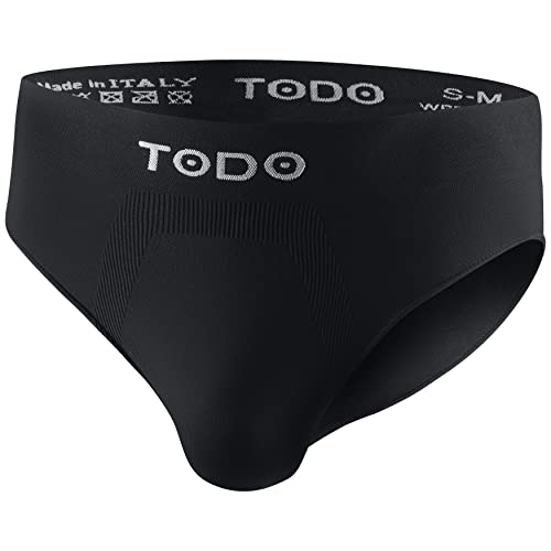 TODO Elastisch Sport Herren Slip (1x Pack) Atmungsaktiv Sportunterwäsche, Unterhosen Männer Ohne Scheuern (Schwarz, L/XL)