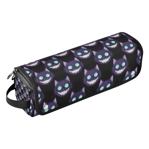 Bolsa de viaje para herramientas de cabello con estera para plancha Portátil para rizador, plancha y secador de pelo, diseño gato negro neón miniatura 1