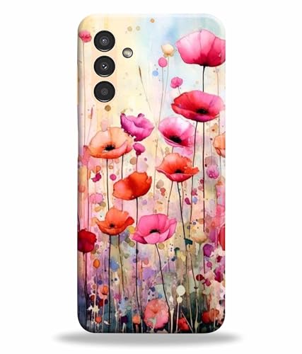 Image of Printed Hard Back Case Cover & Compatible for Samsung Galaxy A13 5G / SM-A136U, SM-A136U1 | Vintage Flower Art (Multicolor) - D1183
