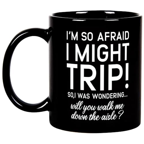 Yanprint Funny Wedding Proposal Coffee Mug Gifts,Will You Walk Me Down the Aisle Daughter...