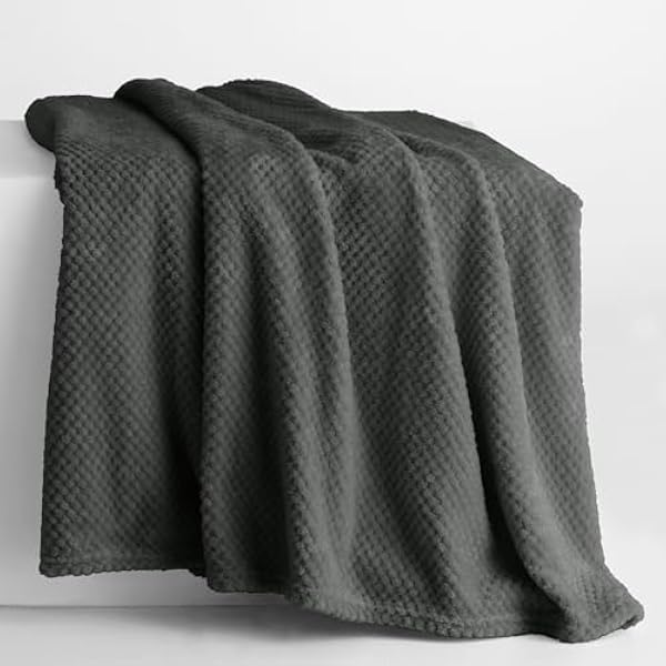 DecoKing 97359 Стеганое одеяло из микрофибры 70x150 см, графитовый, легкое, приятное, уютное, в скандинавском стиле, серое, антрацитовое, Henry | Полотенце из флиса, мягкое, нежное, уютное, в скандинавском стиле, серое, антрацитовое