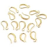 ZHBO 17x10mm 20pcs Earring Findings,Earrings Clasps Hooks Fittings,DIY Jewelry Making Accessories Earwire for Jewelry Findings (Color : Style1 Gold)