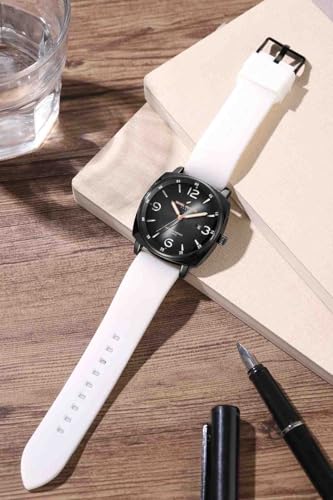 Image of Daniel Hechter Paris Vaneau Collection Analog Watch for Men - Water Resistant Quartz Movement, Date Display with Silicon Strap