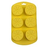 6 Cavities Candy Cake Mold, Silicone Soap Strawberry Watermelon Fruit Shaped Candle Fondant Cake...