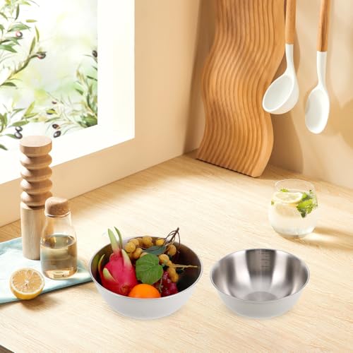 Set de 2 tazones anidados de acero inoxidable 19cm y 22cm miniatura 4