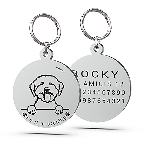 Medaglietta Per Cane Lagotto Romagnolo - Incisione Laser Permanente Su Acciaio Inox - Foto 5
