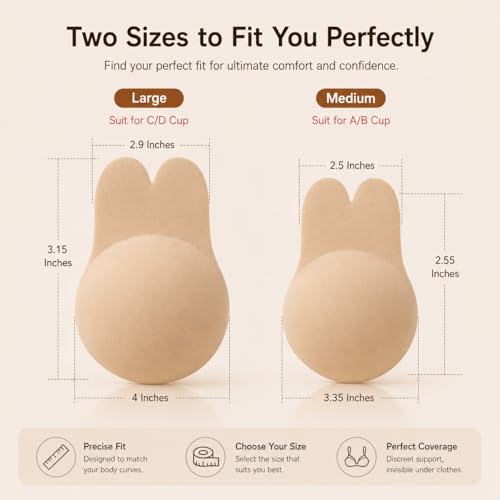 Oriental eLife 2 Pieces Sticky Bra,Backless Sticky Bra Push up,Invisible Lift-up Adhesive Bra Pads are Suitable for Various Occasions Such as outings,Parties,and Formal Dinners - image 6