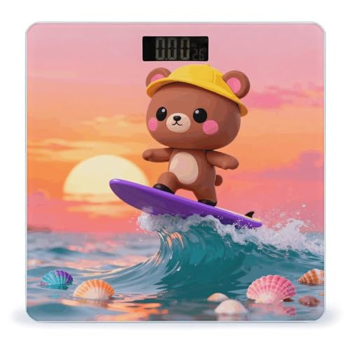 Báscula Digital de Baño Surfing Bear Precisa y Estable