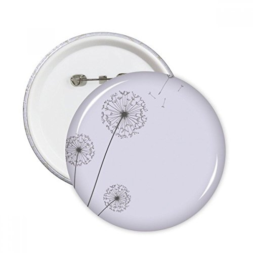 Pins pissenlit ronde fleur badge bouton vêtements multicolore S 5pcs DIYthinker