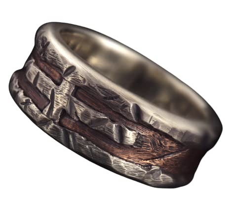 Rustic Mens Ring, Unique Men's Ring, Mens Wedding Band, Unique Engagement Ring, Mens Wedding Ring, Gift For Men, Rs-1163 #TOP4