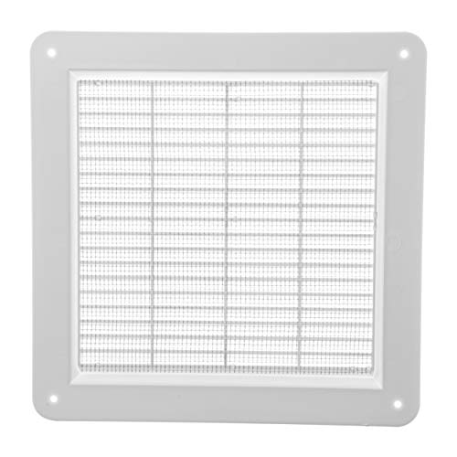 Vent Systems 10"X10" Inch Air Vent Cover - White - Air Vent Louver - Grill Cover - Built-In Insect Screen - Straight Back, Without Flange - Hvac Vents For Bathroom, Home Office, Kitchen #TOP2