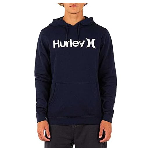 Hurley Men's One and Only Solid Summer Pullover Hoodie, Obsidian, S