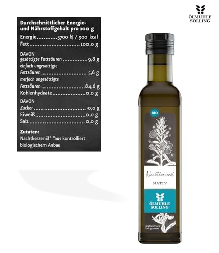 Foto von Ölmühle Solling Nachtkerzenöl nativ - Bio, 1er Pack (1 x 250 ml)