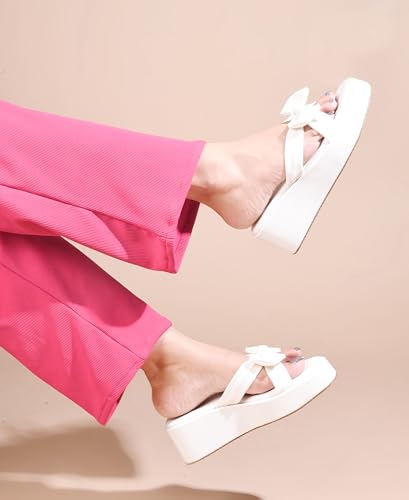 Image of JM LOOKS Women's Open Toe Platform Wedge Sandals | Fashionable with Unique Upper Detail