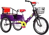 bicicletta tandem pieghevole Triciclo da crociera all'apertoQuesto triciclo con ruote a raggi in gomma antiscivolo che può essere guidato sulla maggior parte delle superfici. Inoltre, la leva del freno del manubrio è collegata alle pastiglie dei freni della ruota anteriore for frenare in tempo.
