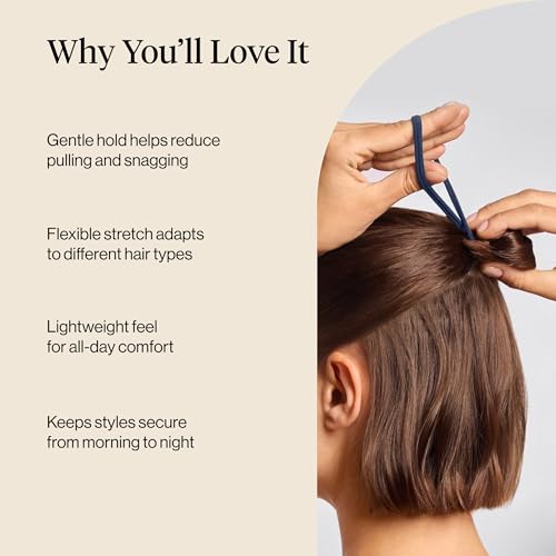 Kitsch Seamless Hair Ties No Damage - Garden Bouquet, 8pcs | Stretchable Hair Bands, Strong All-Day Hold Hair, Rubber Bands For Hair, Ponytail Holders | Hair Accessories for Everyday Use - image 3