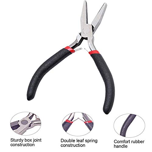 5 Inch Flat Nose Pliers Wire Pliers For Jewelry Making, Wire Wrapping Bending - 2 Pack #TOP2
