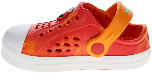 Sesame Street Toddler Clogs, Indoor Outdoor Shoes Easy On With Backstrap, Elmo Red Marble Print, Toddler Size 8 #TOP1