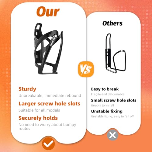 Image of West Biking Bike Water Bottle Cages Ultra-Light Durable PC Bicycle Bottle Holder with Screws Tool, Easy Installation Bicycle Drink Cup Holders Cycling Kettle for MTB Road Bikes