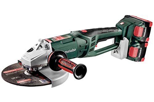 Metabo Akku-Winkelschleifer WPB 36-18 LTX BL 230 (613102810) 18V, mit 4 LiHD Akkupacks (18 V/8,0 Ah), Ladegerät ASC 145 Duo, Kunststoffkoffer, Scheiben-Ø: 230 mm, Leerlaufdrehzahl: 6600 /min