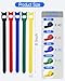 Reusable Cable Ties (120 Pack, 6 Inch) - Hook and Loop Cord Organizer Straps for Wire Management - Multi-Color Adjustable Wire Wraps for for Electronics, PC & Office Desk Organization