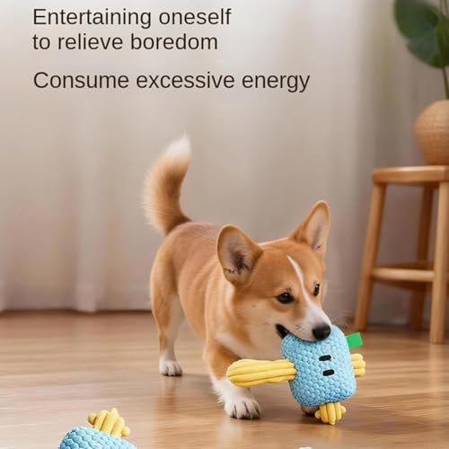 Quietschendes Hundespielzeug, niedlicher interaktiver Plüsch- Hammer, für kleine und mittelgroße Rassen, Kauspielzeug, Zahntraining, Langeweile, Bereicherung-2