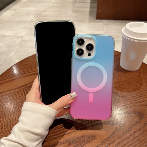 Coque iPhone 15 Pro Max Aurora laser dégradé magnétique de luxe