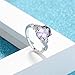 Fujiuia 925 Sterling Silver Heart Ring for Women, Heart Band Dainty Engagement Ring Promise Wedding Rings Jewelry