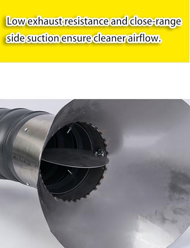 Brazo extractor de humos con manguera flexible de 360 grados para talleres 7